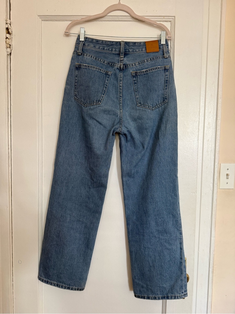 Anine Bing Light Blue Straight-Leg Jeans - Picture 5 of 7